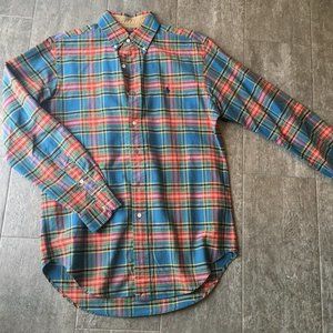Ralph Lauren long sleeve multi-colored plaid button down shirt